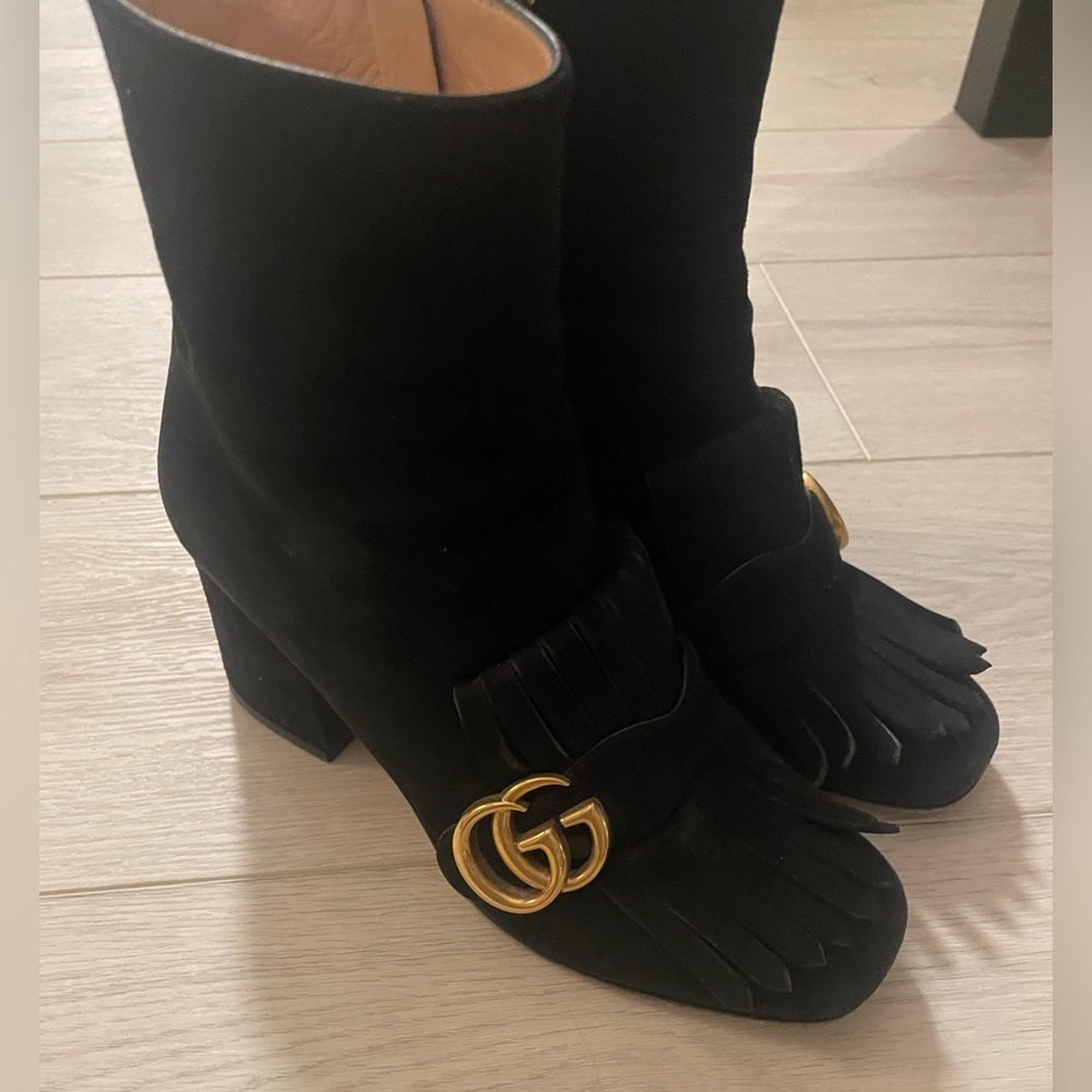 Gucci Marmont Suede Booties Size 36.5